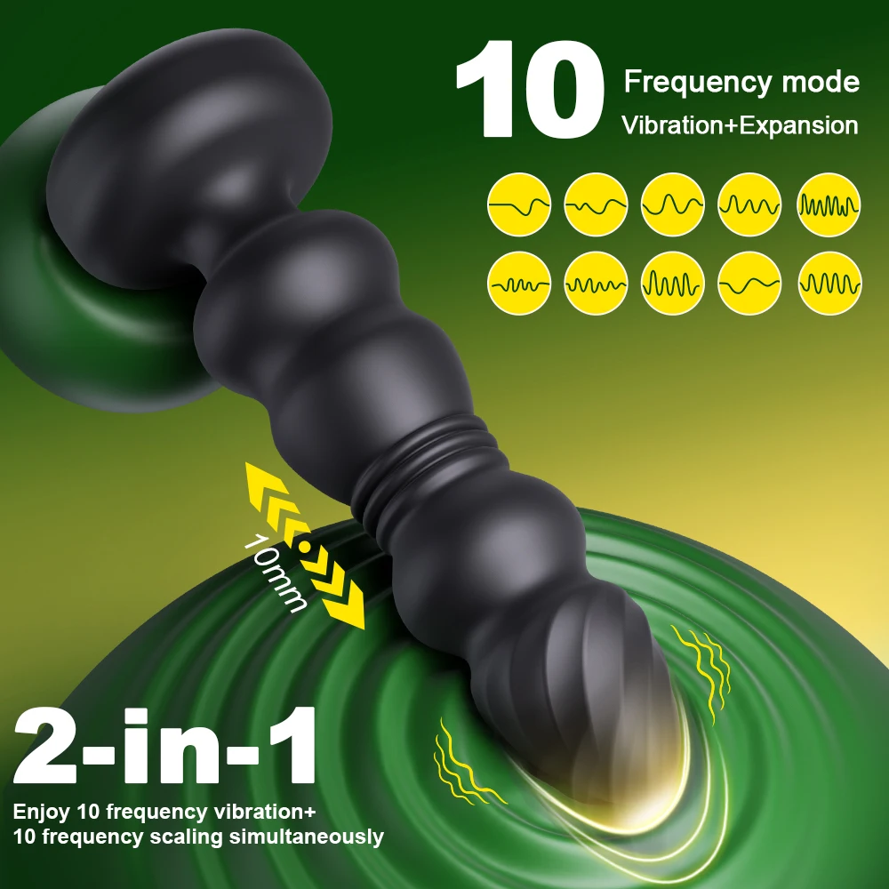 Male Telescopic Anal Vibrator for Men Prostate Massage Female Ass Butt Plug Ball Vibrating Adults Sex Toys for Women Men Gay - view 2