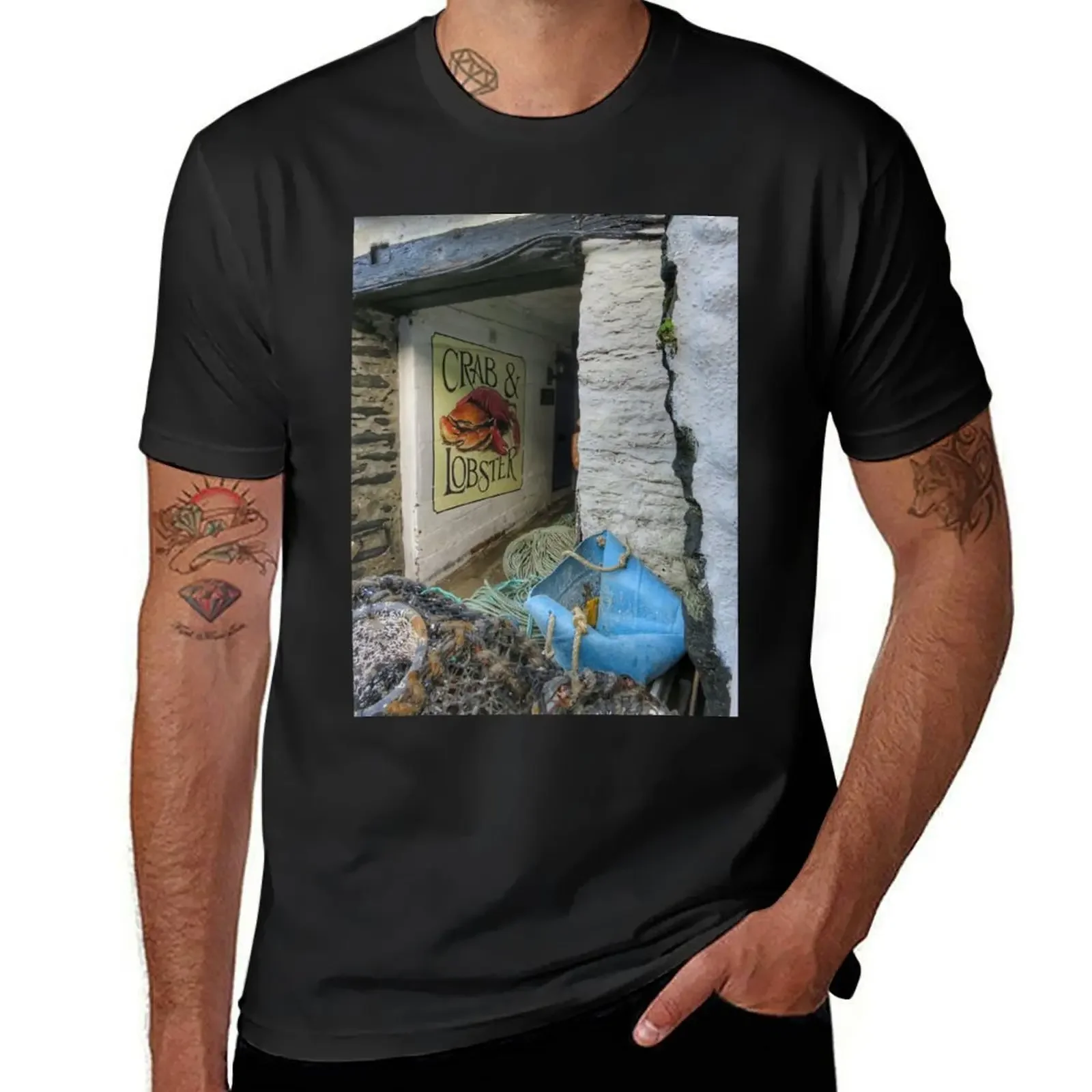 Port Isaac. Portwenn. T-Shirt oversizeds blacks graphics men graphic t shirts