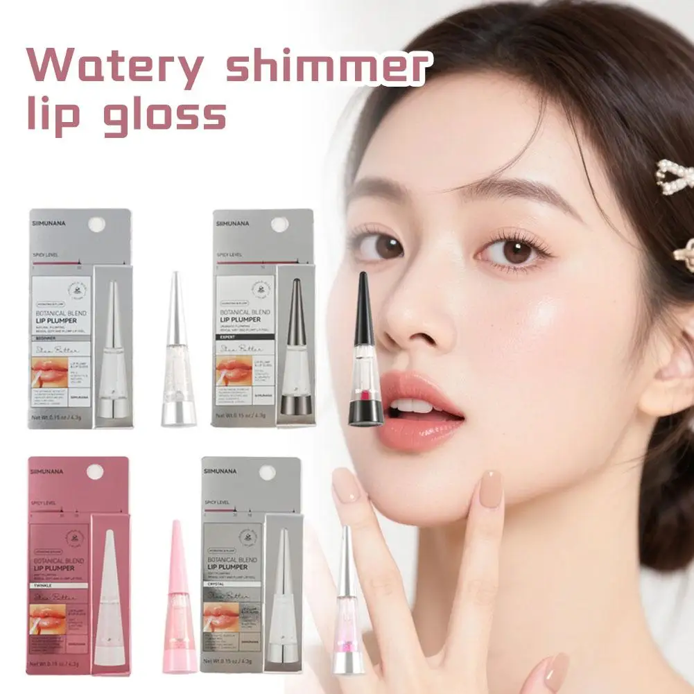 Olio per labbra coreano, idratante, volumizzante, trasparente, lucidalabbra ad alta lucentezza, riduce le linee secche, crea un look labbra lucido e paffuto