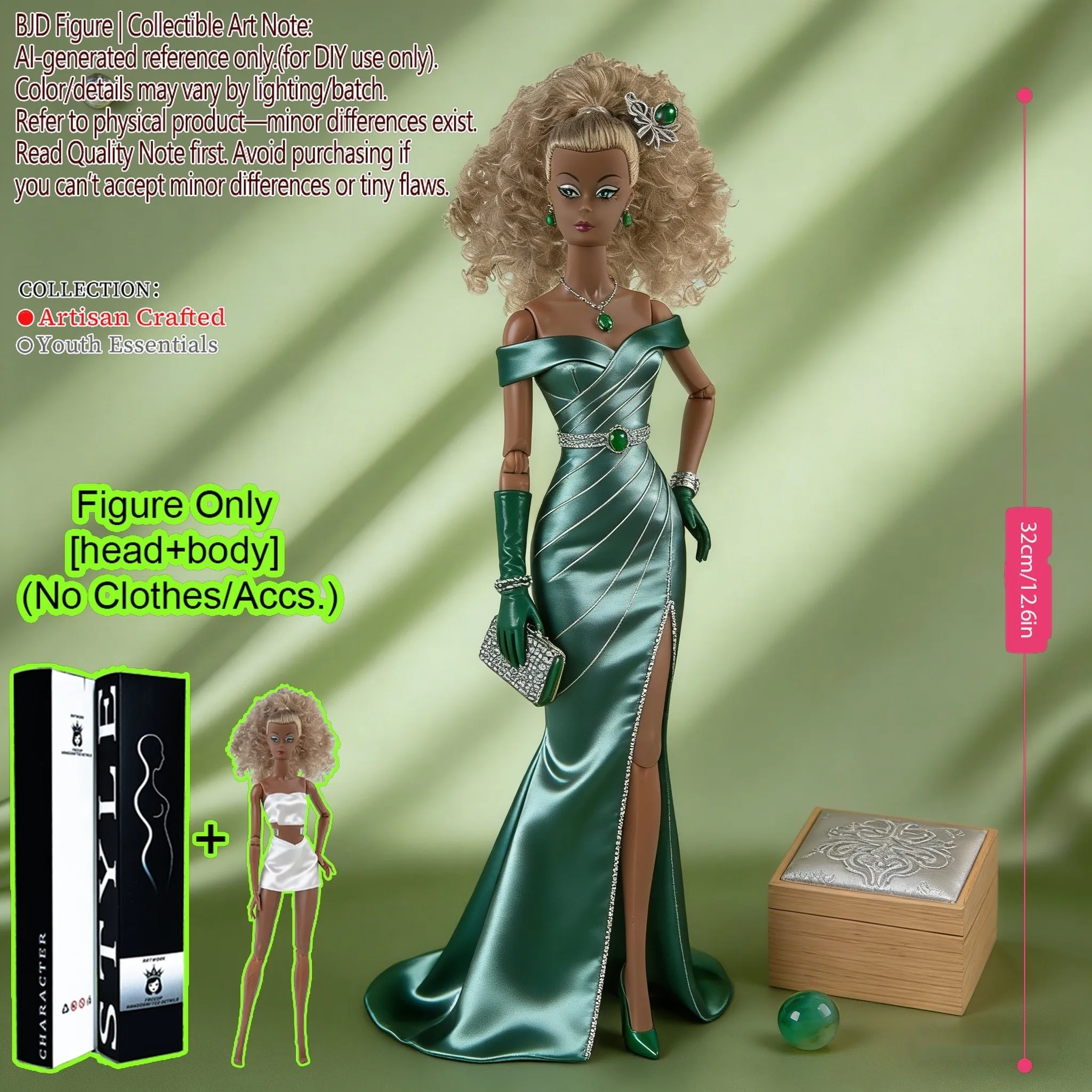 

Кукла BJD/MJD 12,6 дюйма, масштаб 1/6, тело супермодели, реалистичный макияж и волосы, подвижные суставы, фигурка для взрослых (без одежды)