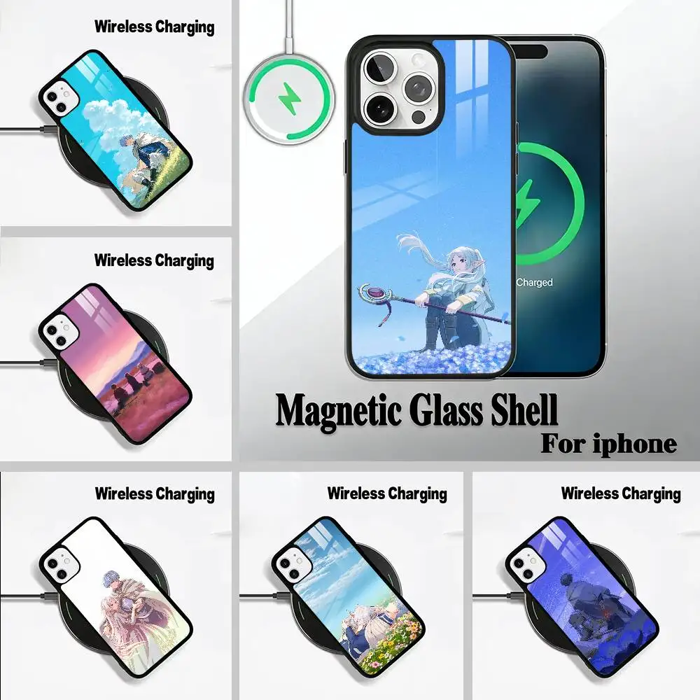 B-Beyond Journey F-Frieren And Fern Wireless charging phone case compatible with iPhone 17/16/15/14/13/12/11