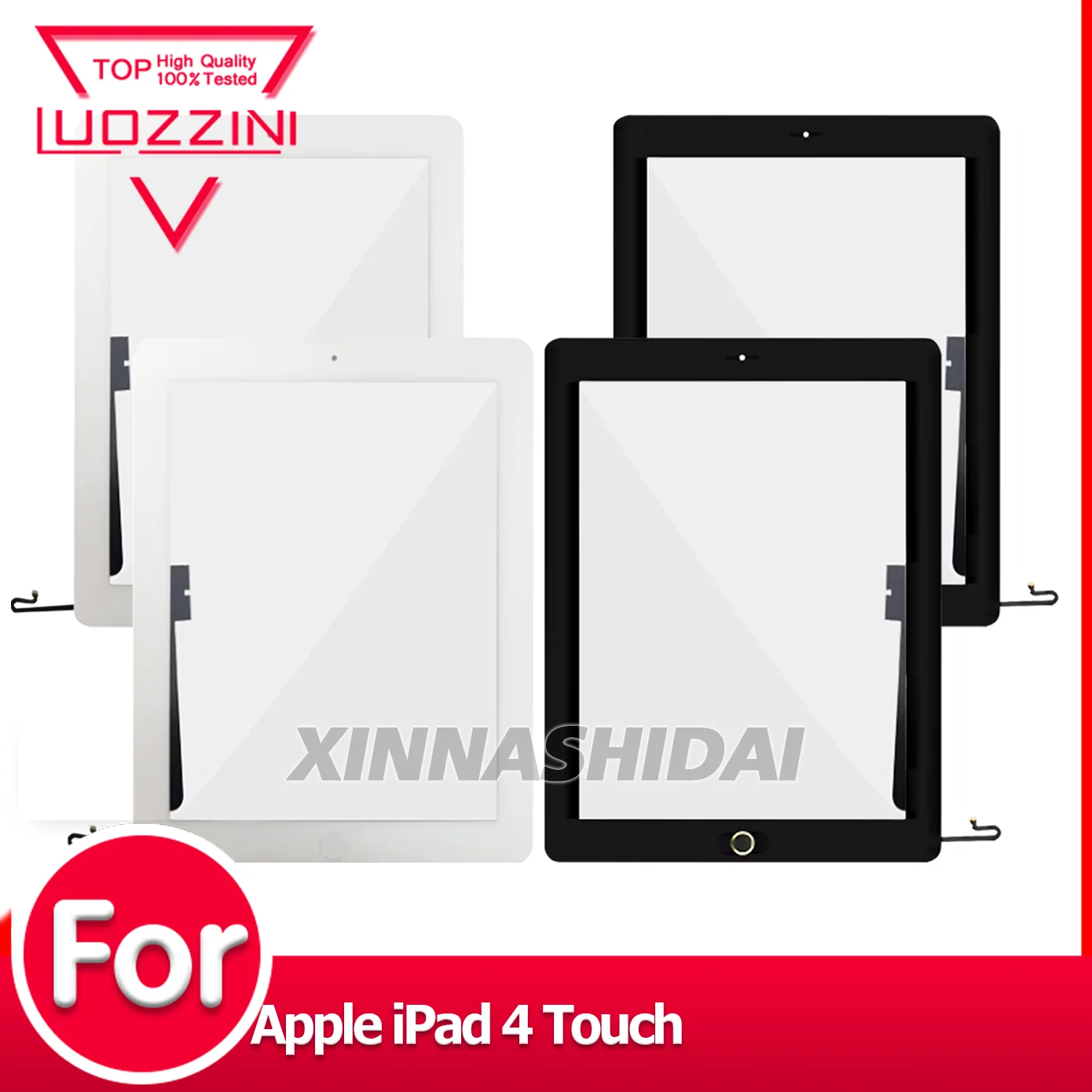 Super Ersatz-Touchscreen-Panel Digitizer Frontglas für iPad 4 4. Generation A1458 A1459 A1460