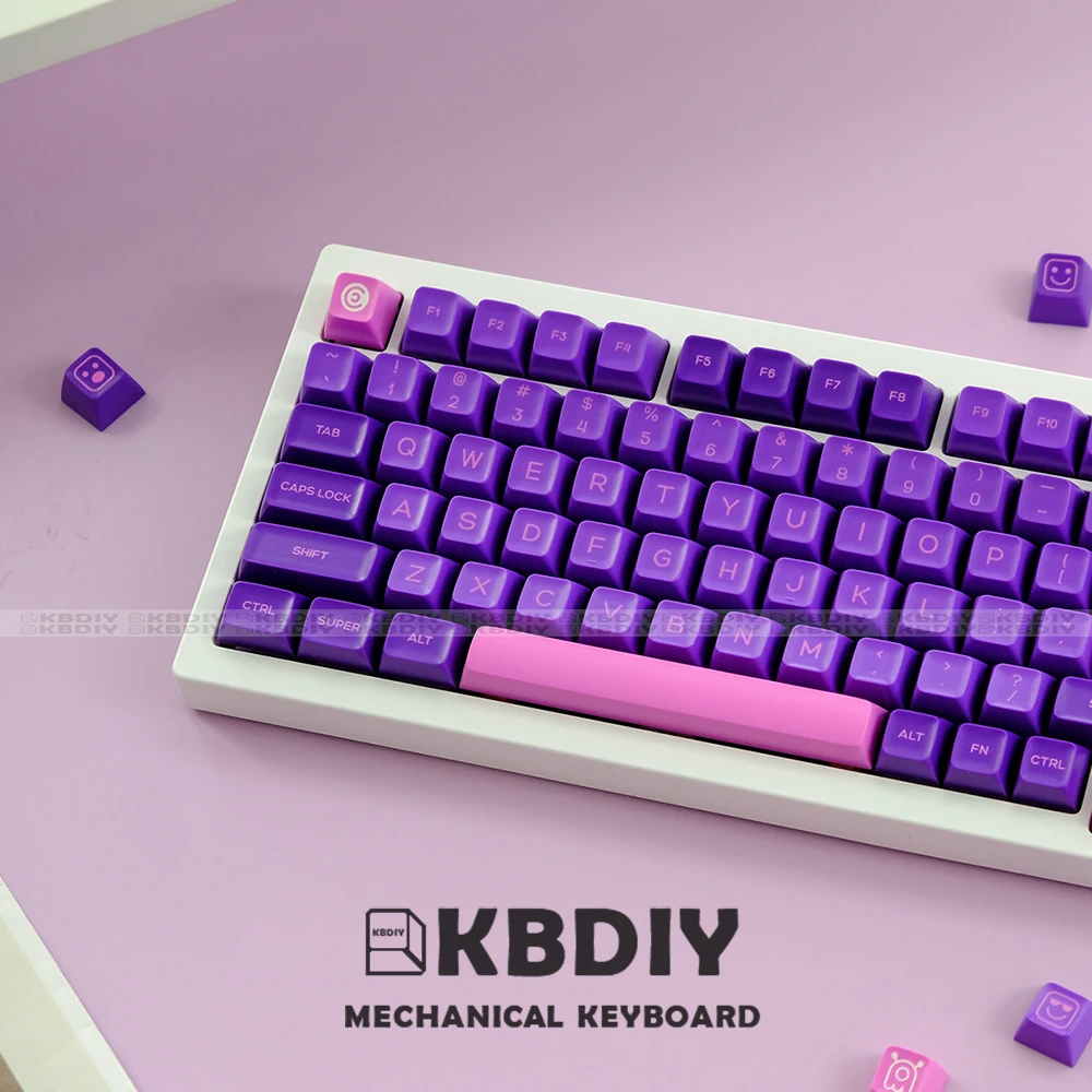 KBDiy 160 Keys/Set GMKFans Inazuma Keycaps SA Profile ISO PBT Keycap Custom Purple Mechanical Keyboards for GMK64 GMK67 K500