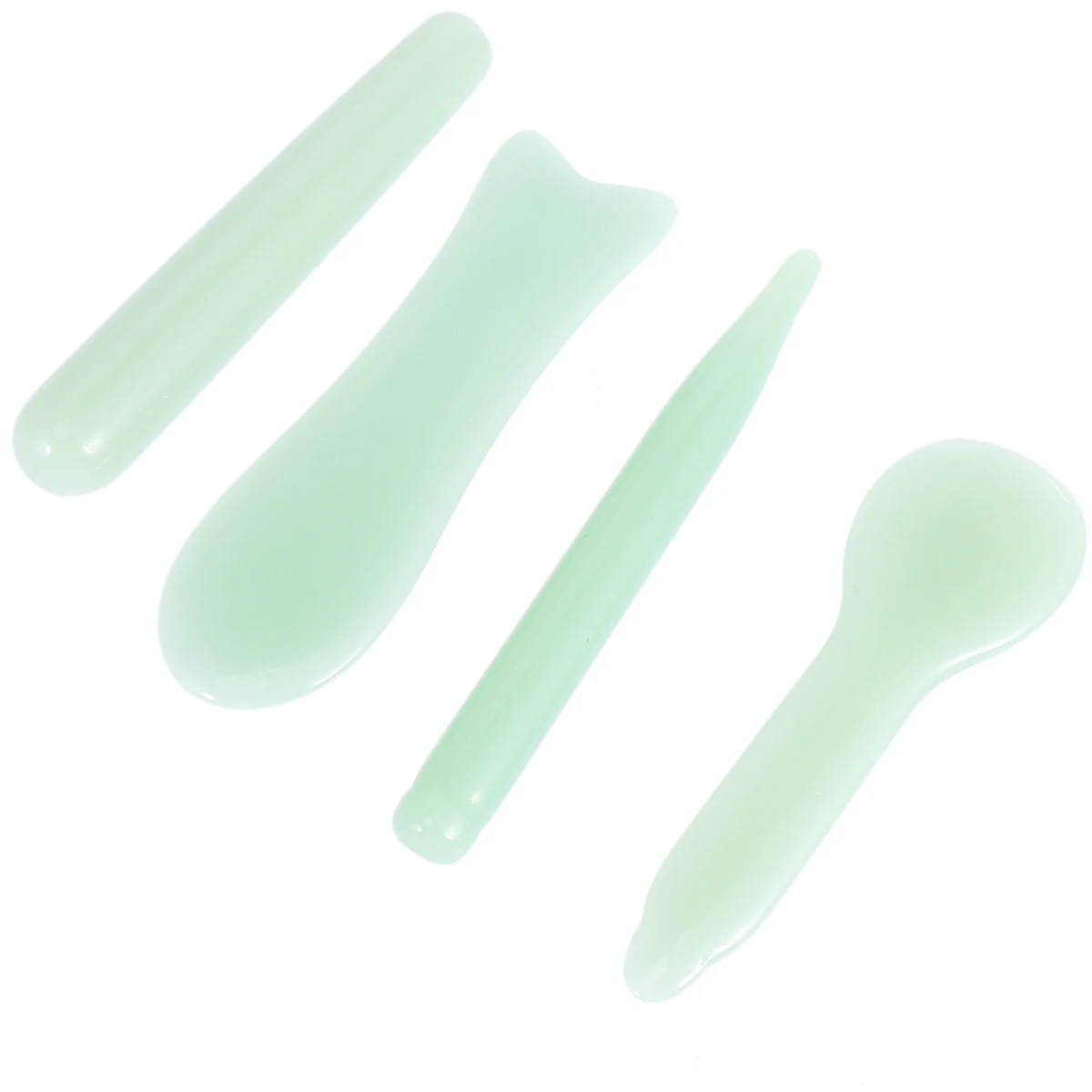 

4 Pcs Scraping Sticks Lightweight Durable Smooth Surface Face Back Body Massager Ideal for Jade Massager Pain Relief