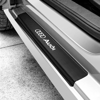 4pcs Carbon Fiber Car Door Sill Threshold Anti Scratch Protector Stickers For Audi Quattro RS A3 A4 B8 8P B9 8V B6 A5 B7 A1 Q7