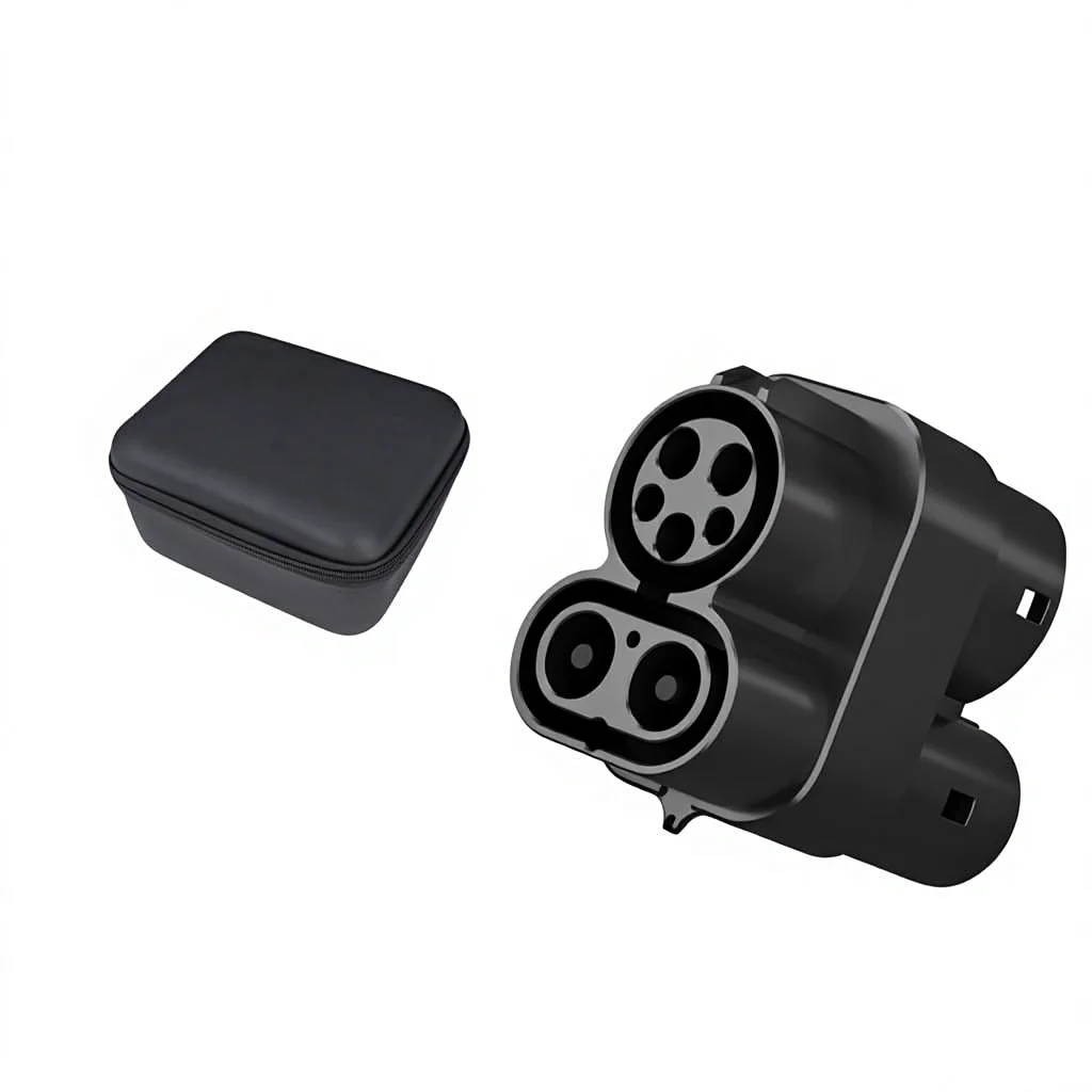 EV Charger Adapter CCS1 to CCS2 Plug and Play J1772 Compatible New 250KW IP54 Protection Compact EVSE Adapter for on-the-go use