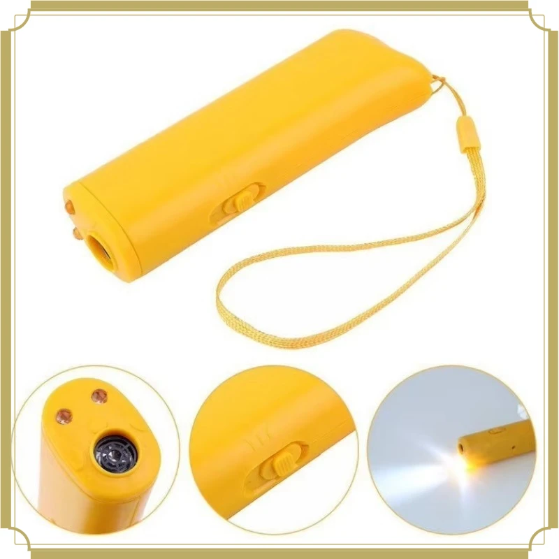 Portable USB Charging Ultrasonic Dog Training Tool Humane Bark Deterrent Device Built-in LED Light for Indoor Outdoor Use view 4