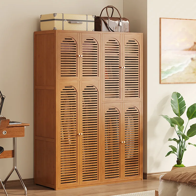 HYS rental house assembly simple wardrobe household strong durable coat rack bedroom wardrobe multi-layer clothes storage