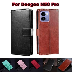 чехол на Doogee N50 Pro Case Wallet Capas Book Stand Leather Flip Phone Cover For Funda Celular Doogee N50 Pro N50Pro Coque Etui