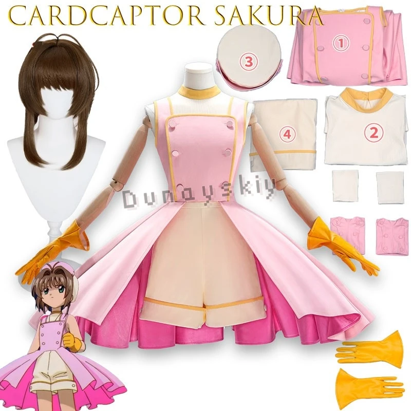 

Cardcaptor Sakura Kinomoto Sakura Cosplay 코스튬 Cos Game Anime Party Uniform Hallowen Play Role Clothes Clothing Lolita Party