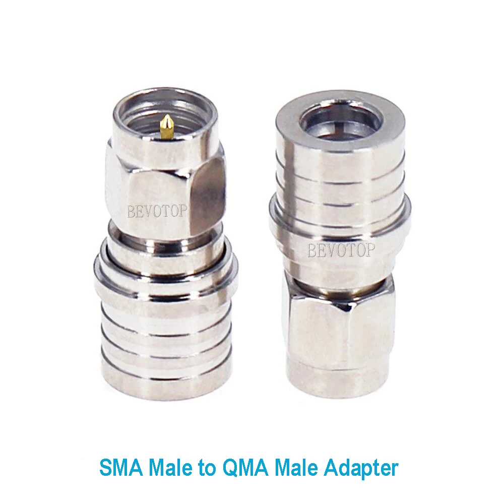 10PCS/lot SMA Male to QMA Male Plug Straight Connector for WiFi Antenna Radio Antenna SMA to QMA RF Coaxial Adapter Wholesale