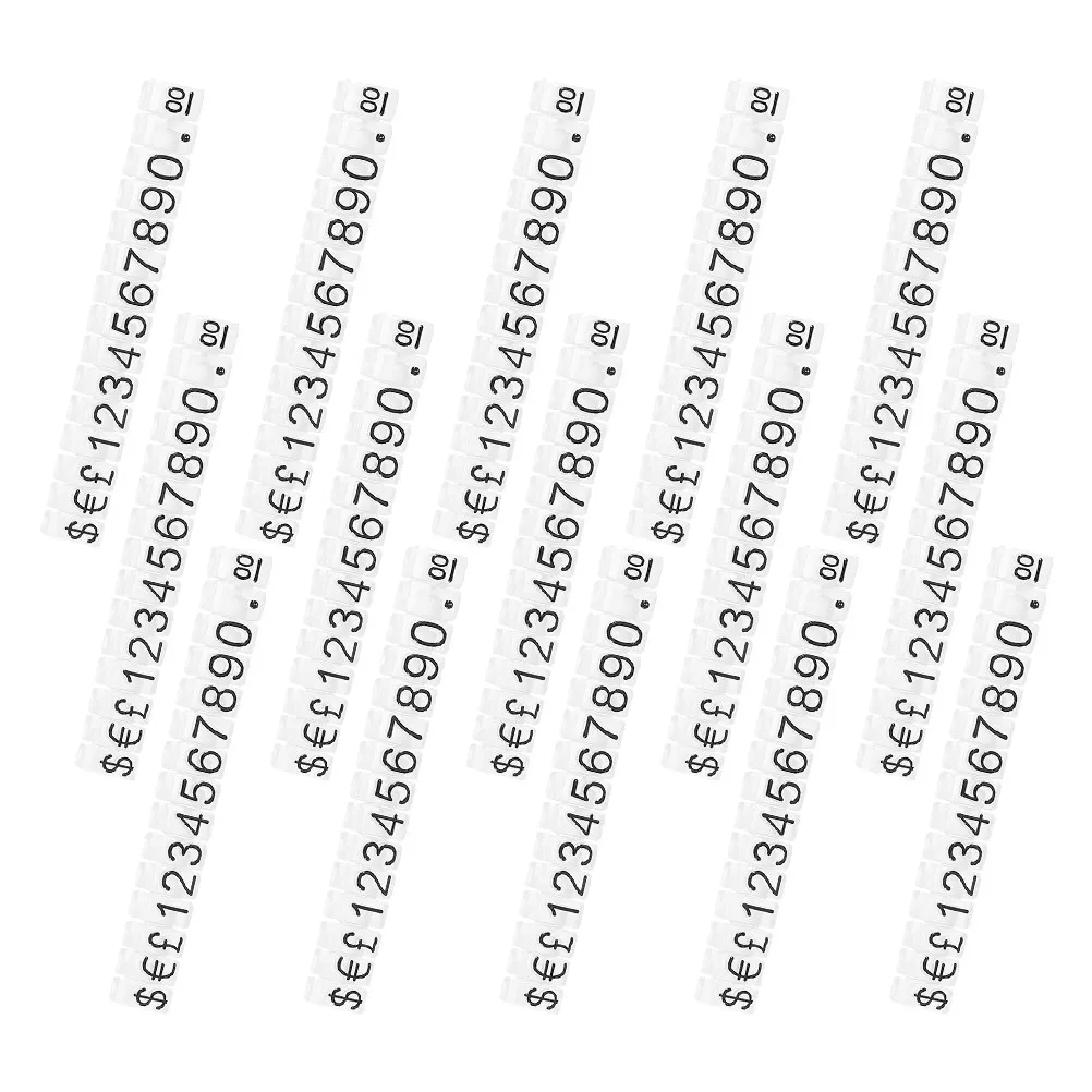 

Price Display Cube Number Tag Set for Jewelry Watches Cosmetics Retail Store Smooth Rounded Edges Adjustable Price Display