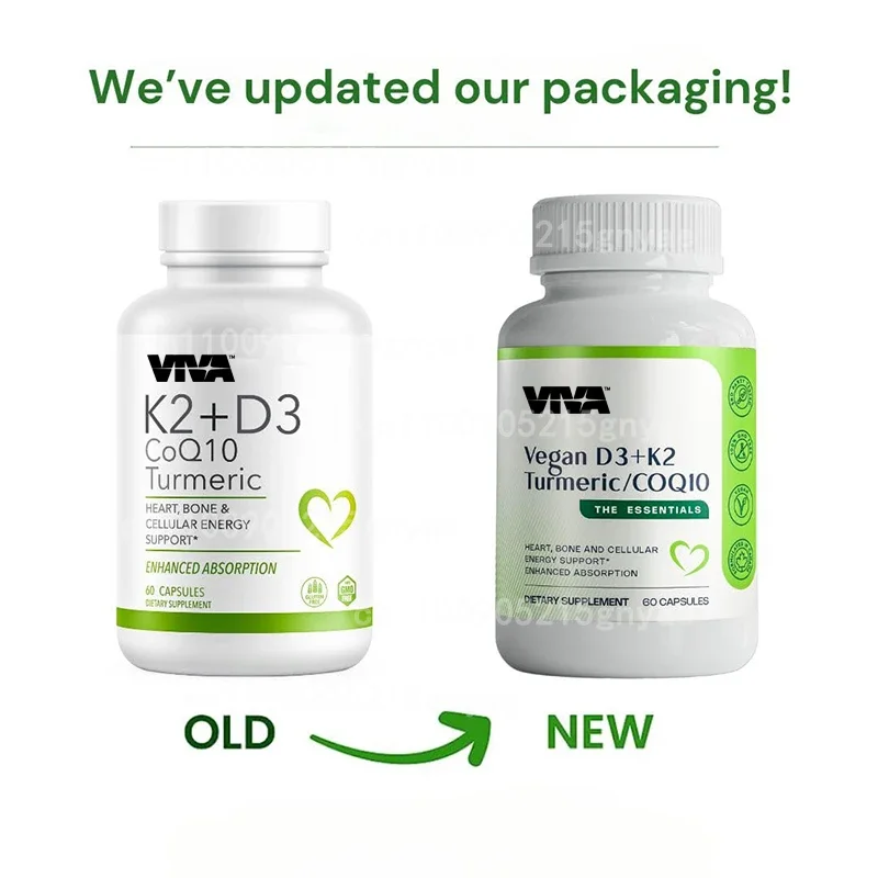 تغليف نقي فيتامين د3 و ك2 | دعم صحة العظام والأوعية الدموية | 60 كبسولة #4