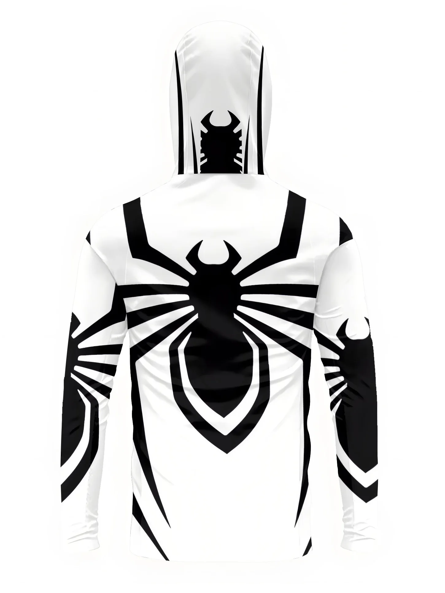 2026 Summer New Style Men's Long-Sleeved Shirt with 3D Spider Pattern Print Comfortable Soft Breathable for Sports Use image 5