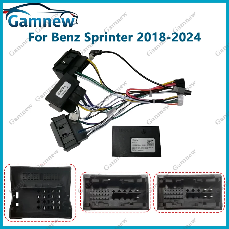 

Автомобильный радиоприемник, аксессуары, головное устройство Android, жгут проводов питания, адаптер Canbus для Mercedes-Benz Sprinter 2018-2024