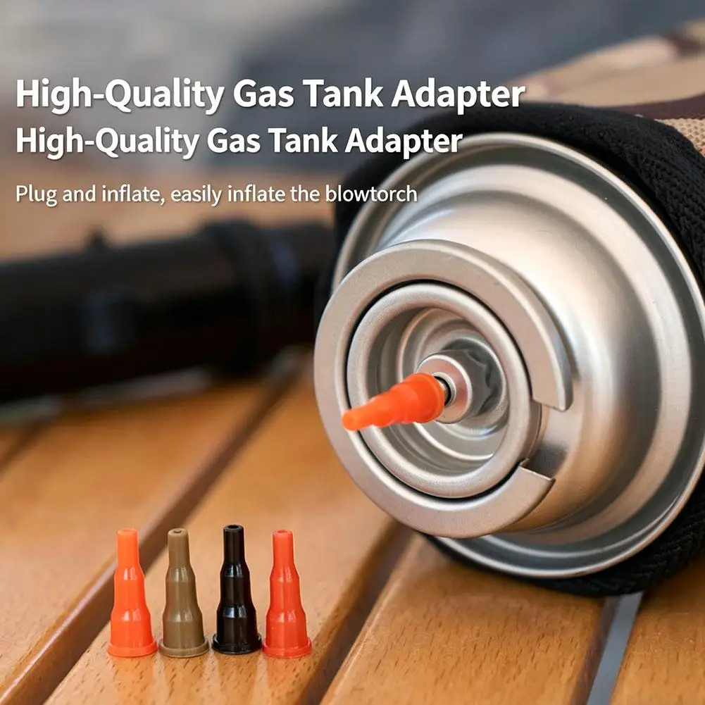 5Pcs Butane Gas Refill Adapter Reusable Nozzle Bottle Canister Converter For Lighter Spray Gun Outdoor Camping Inflatable Tank