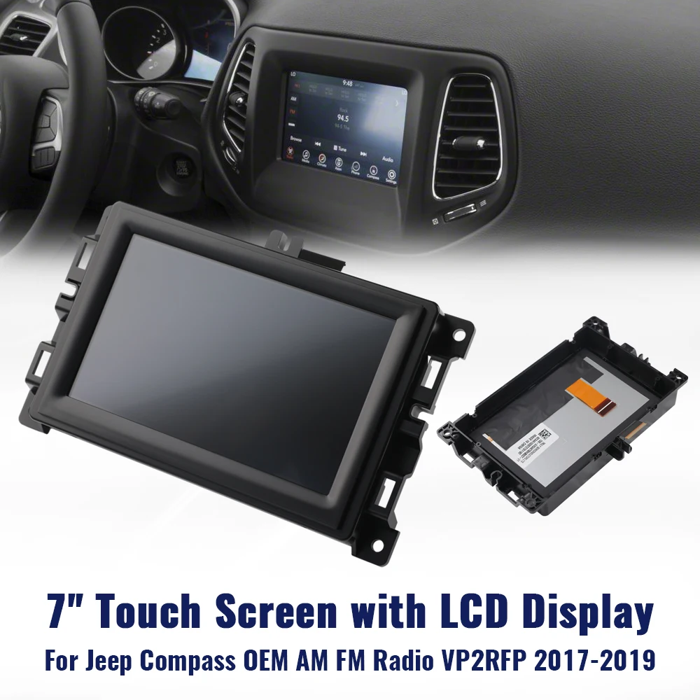 TDO-WXGA0700K00033-V2 TDO-WXGA0700K00057-V1 7 inch LCD Touch Screen Suit for Jeep Compass 2017-2020 Navigation LCD Touch Screen