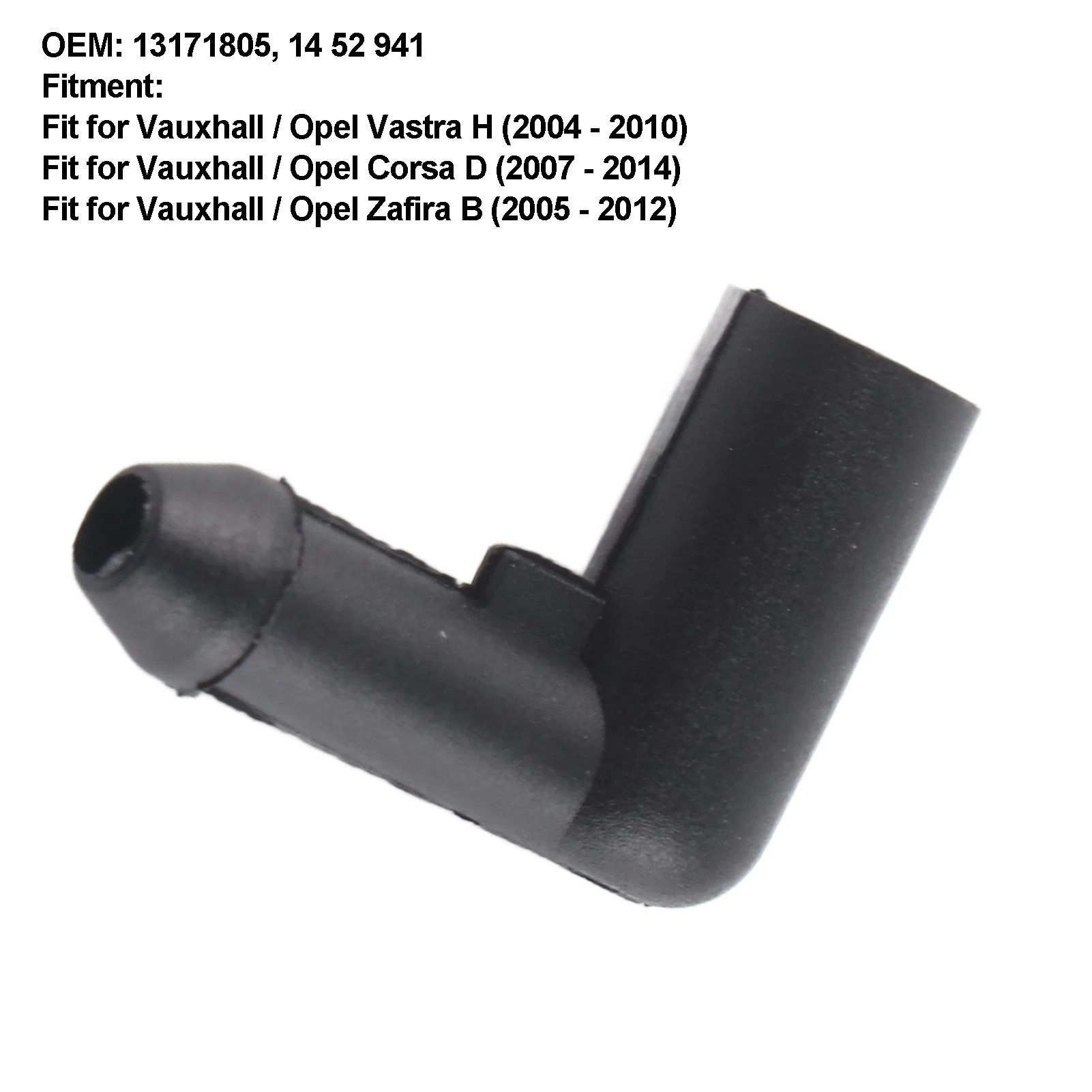 Connecteur de tuyau de lave-glace, adapté pour Opel, Nokia, Stra H, Corsa D, Zafira B, 13171805