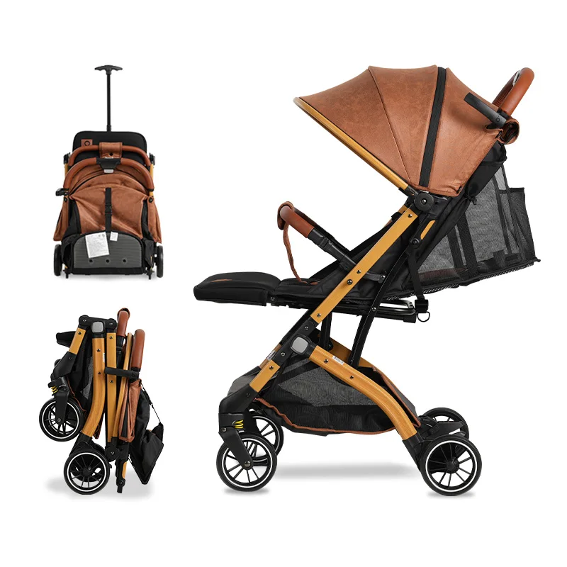 

Travel Babys Foldable System Kids Stroller and Luggage Compact Stroller for Park Day Portable Chair Kid Lightweight Stroller