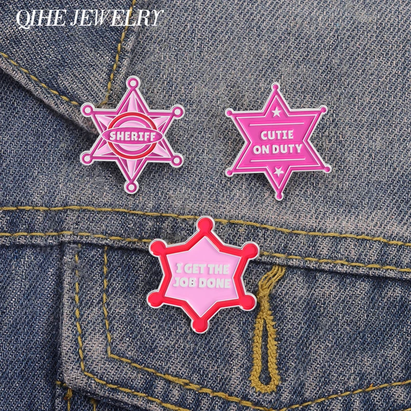 موضة الوردي شريف شارة المينا دبابيس أحصل على وظيفة كتي على واجب دبابيس ظهره شارة التلبيب مجوهرات هدايا للأصدقاء