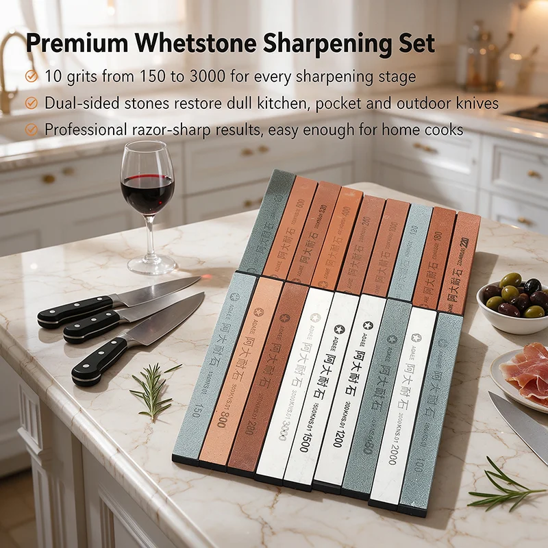 Professional Knife Sharpener Whetstone Sharpening Stone Grinding Stone Correction Stone for Outdoor Kitchen Tools Home Use