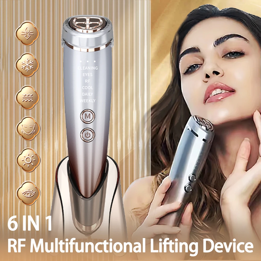 RF Facial Lifting Beauty Device High Frequency Facial Eyes Neck Skin Care Beauty Tool for Home Use Women