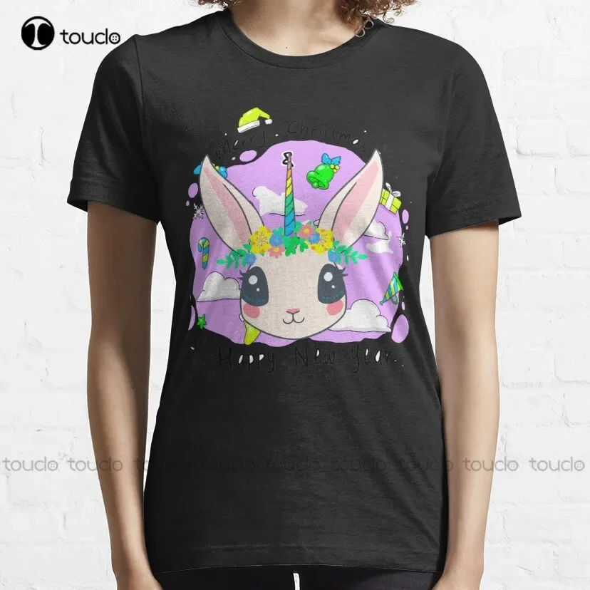 All I Want For Christmas Is A Unicorn T-Shirt Size White Shirt Custom Aldult Teen Unisex Digital Printing Tee Shirt Xs-5Xl