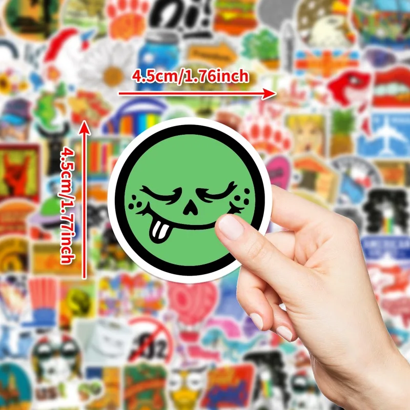 100 peças adesivos decorativos de graffiti criativos de personalidade de desenho animado