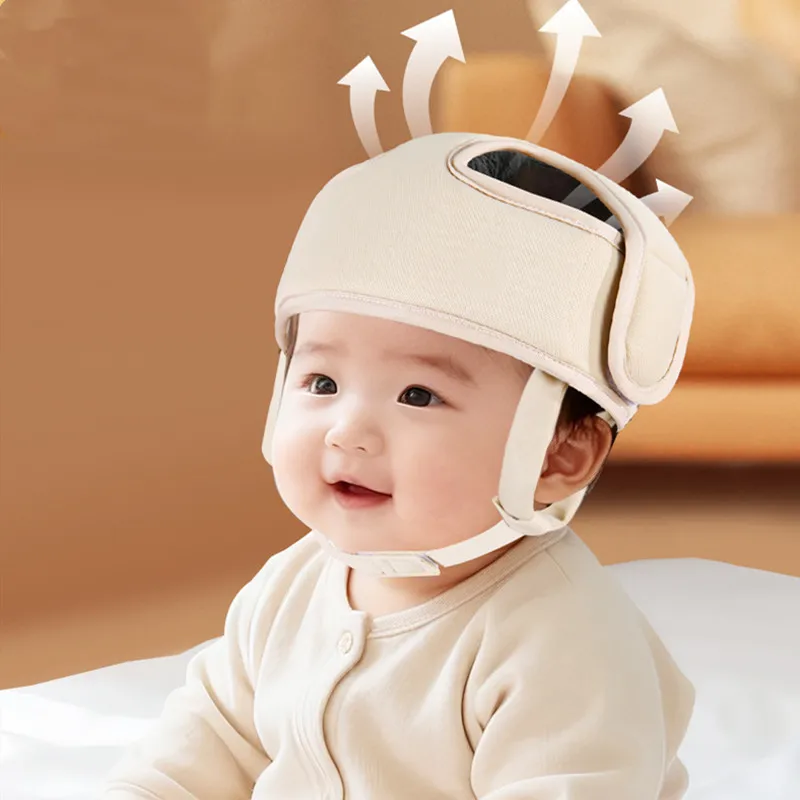 

Adjustable Baby Safety Head Protection Hat Soft Breathable Thicken Toddlers Helmet Cap For 6-24 Months Baby Walking Crawling