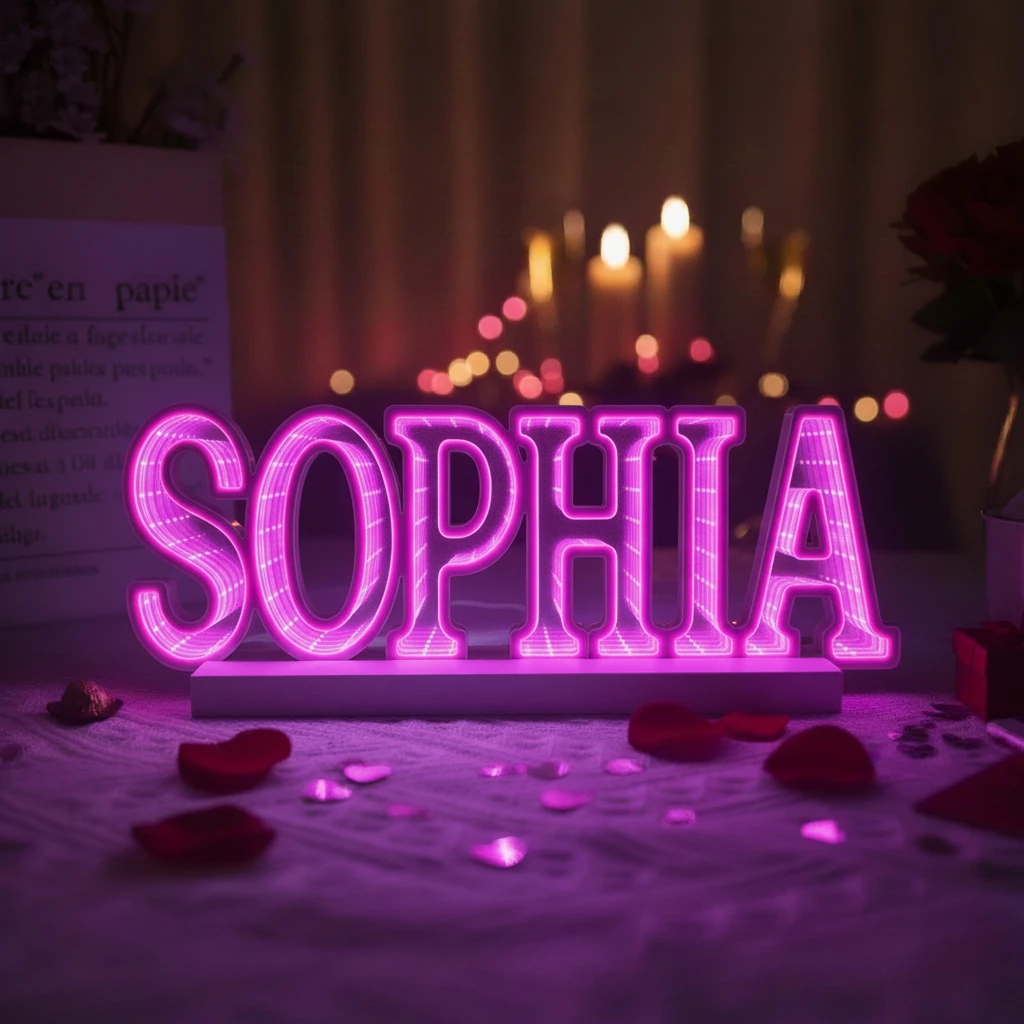 Individuelles 3D-Spiegel-LED-Neonschild USB-Licht mit Schalter Romantische Dekoration für Valentinstag Heiratsantrag Jahrestag Schlafzimmer-Dekorationen