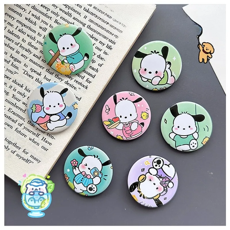 

Sanrio Pochacco Brooch Anime Action Figures Q Figurals Cute Toys Badges Clothings Merchandise Decoration Children Birthday Gifts