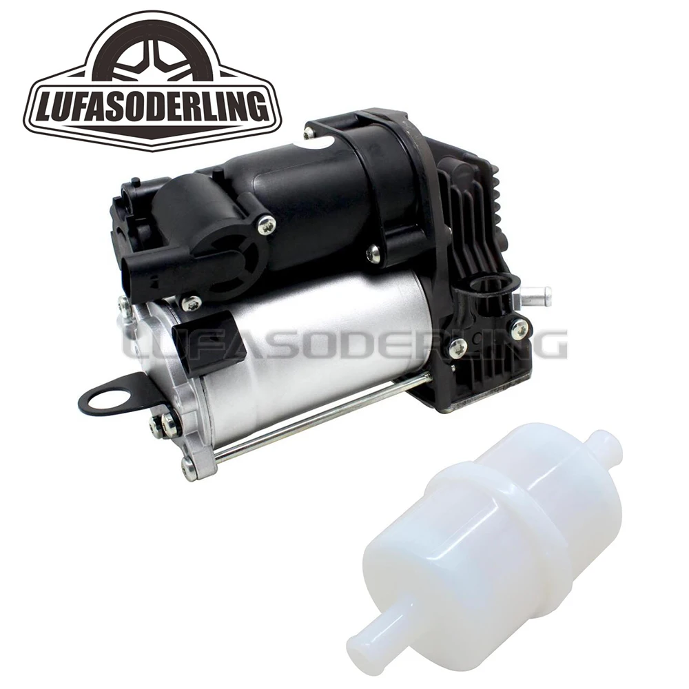 1x For Mercedes W164 X164 Air Suspension Compressor Pump With Air Filter OEM 1643201204