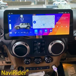 12.3inch Android 13 Screen For Jeep Wrangler 3JK 2015 2016 2017 Auto Car Radio Multimedia Player GPS CarPlay Navigation Stereo