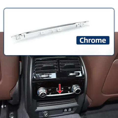 자동차 전면 후면 에어컨 라디오 패널 전기 도금 스트립 장식 트림 스트립, BMW 5 6 7 시리즈 G38 G30 G32 G12 용