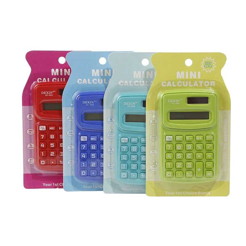 Mini Calculator Children's Portable Calculator Candy Color Design Cute 8 Digits LED Calculatrice Student Calculator