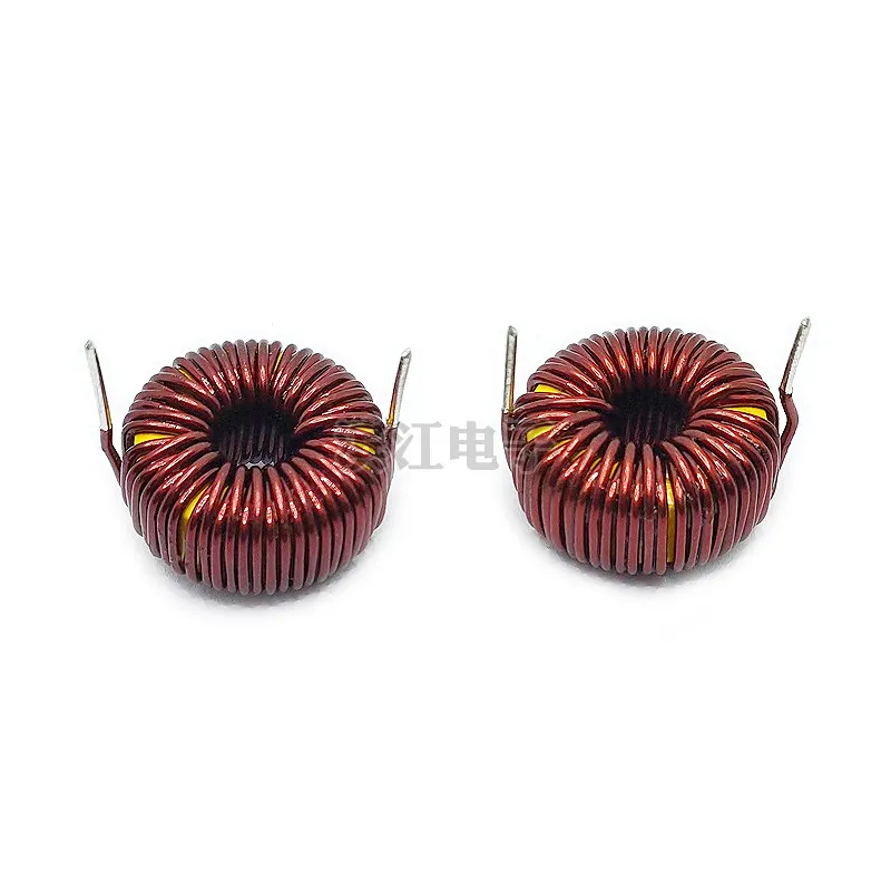 Differential Mode Magnetic Ring Inductor 27mm-250uH 1.3-wire Horizontal 10626 Yellow White Ring High Current Inductor
