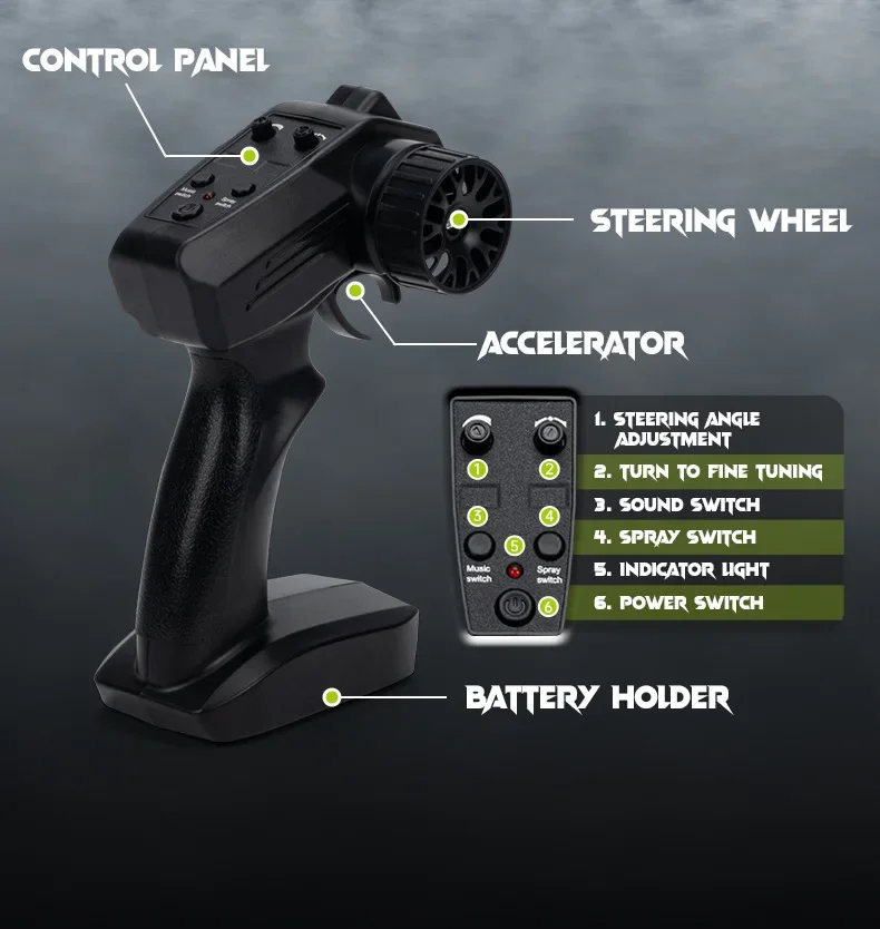 New! Three-wheel remote control racing car, motorcycle with LED lights high-speed remote control car, display a birthday gift