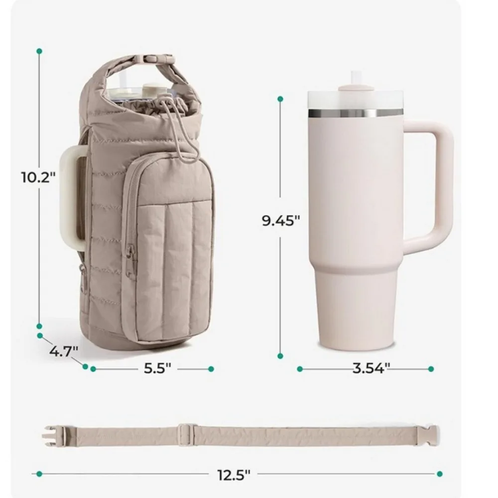 Large-capacity Portable Messenger Water Bottle Bag Hiking Lightweight Storage Bag Fishing Waterproof Camping Water Bottle Bag