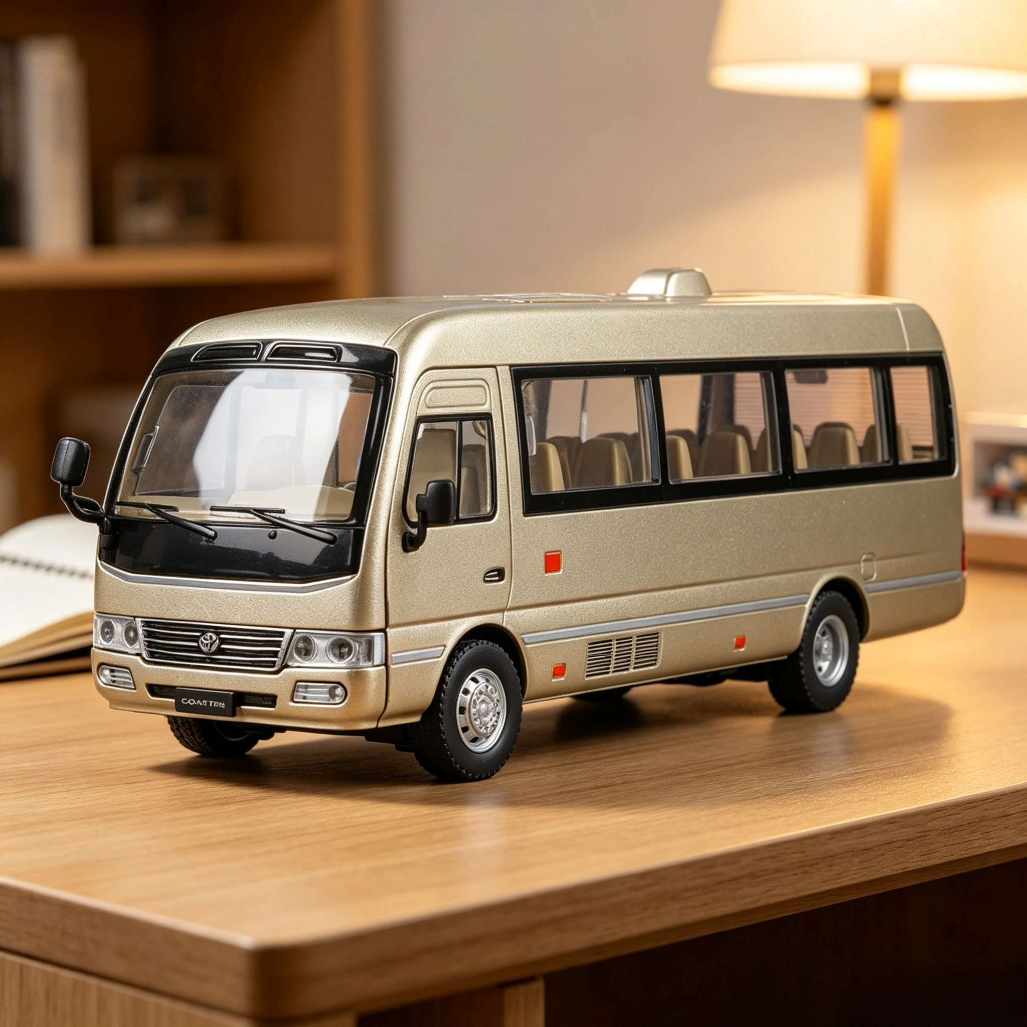 1:24 Coaster Simulation Alloy Car Model Sound and Light Sound Effect Pullback Desktop Ornament Toy Gift
