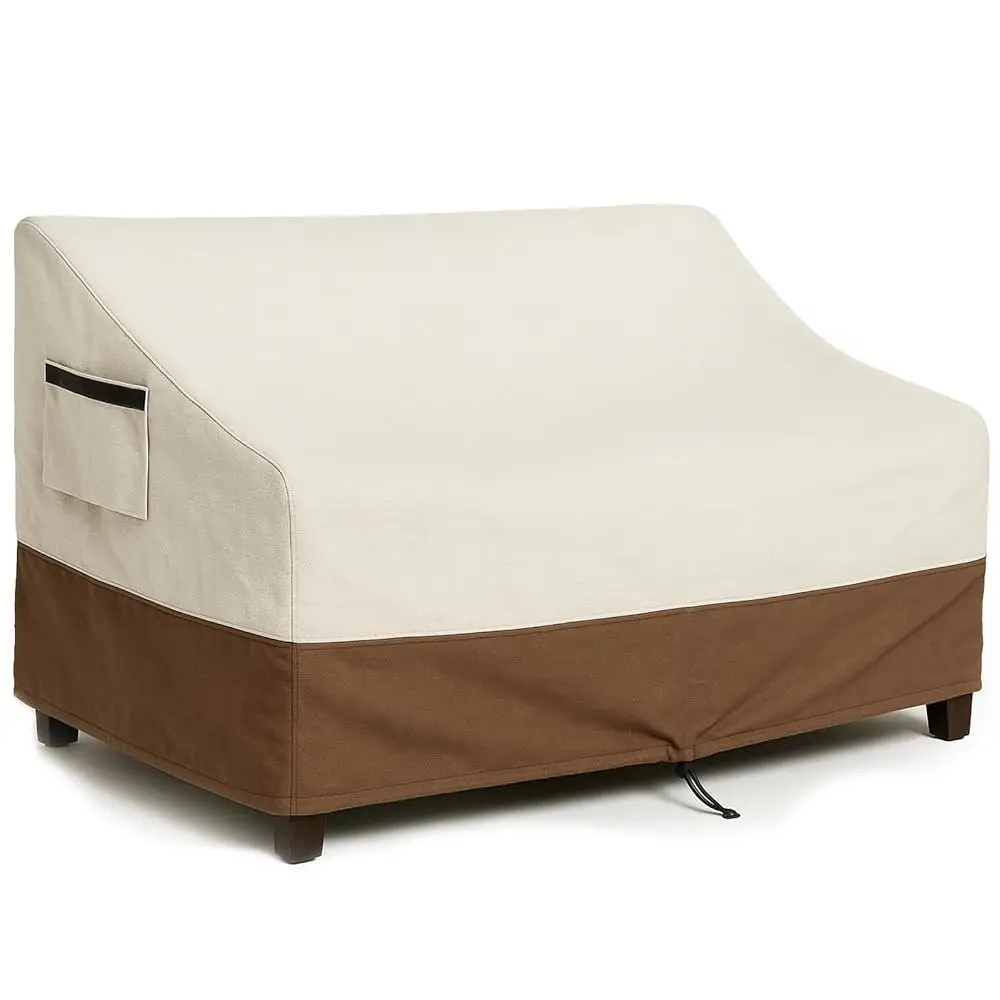 

Outdoor Sofa Cover, Waterproof Patio Furniture Cover 78.7W X 38.2D X 35H Hes Heavy Duty 600D Ox Fabric White And Coffea