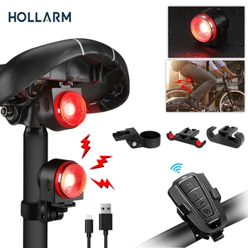 هولارم إنذار الدراجة مع جهاز التحكم عن بعد ، A8 برو إنذار دراجة ، الفرامل الدراجات الضوء الخلفي ، ضوء الاستشعار التلقائي ، جرس لاسلكي للماء