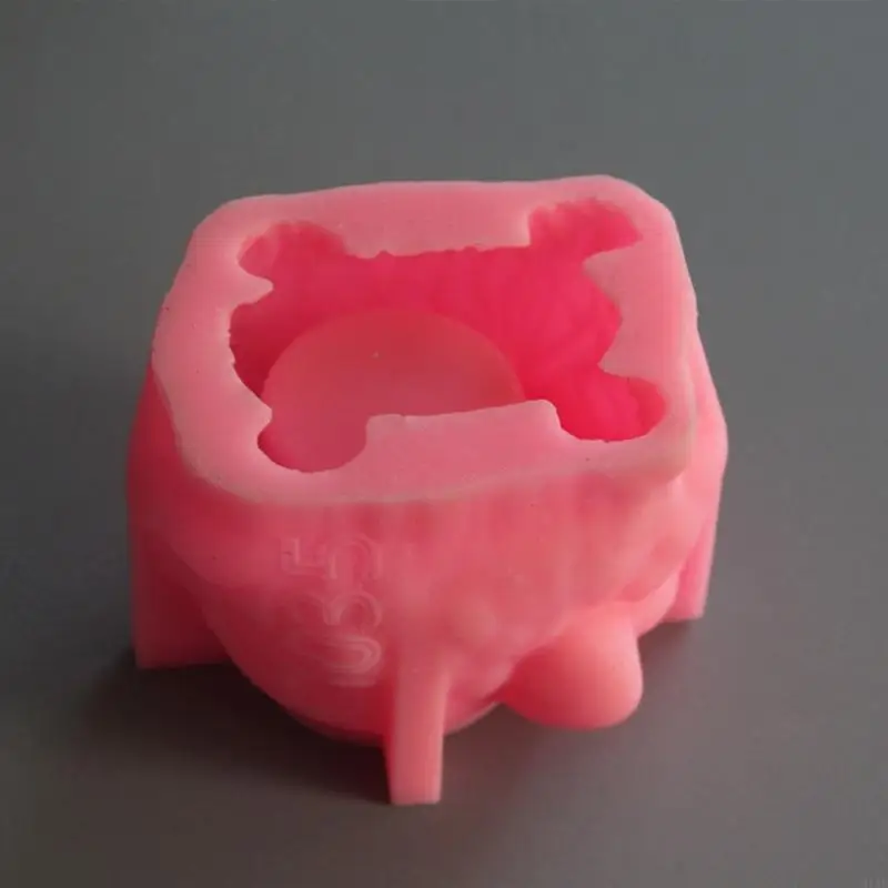 91AF Versatile Silicone Mold for Making Cow Shaped Storage Jar Planter Epoxy Mould