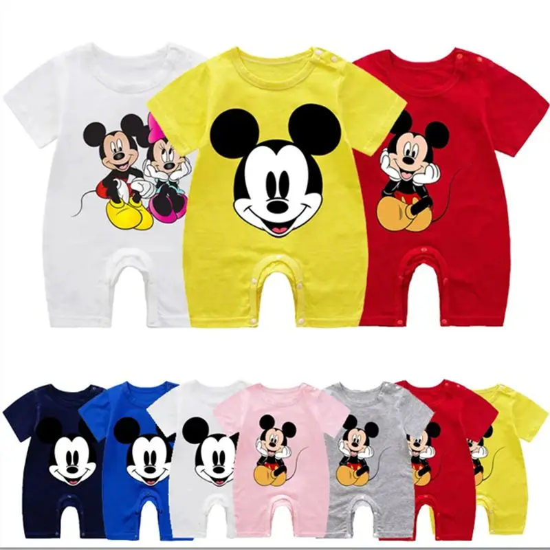 

Summer Baby Romper Boy Short Sleeve Cotton Cartoon Mickey Minnie Mouse Newborn Clothes Girl Jumpsuit Infant Clothing Costume Top