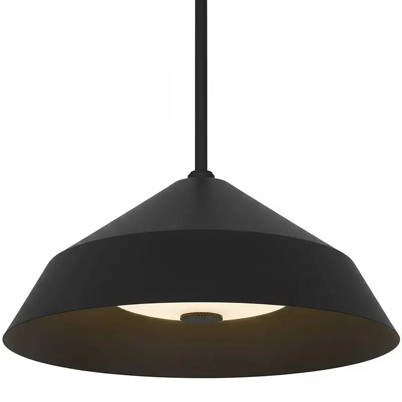

14" LED Black Pendant Light Fixture
