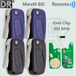 DR ID48 Chip 433MHz Flip SIP22 Car Remote Key Marelli BSI For Fiat Panda Idea Punto Stilo Ducato Bravo Liena