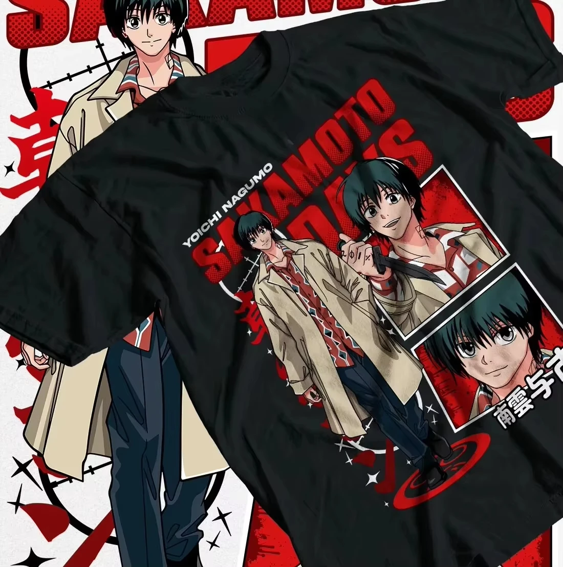 SAKAMOTO DAYS T-shirt Streetwear Trendy Cotton Oversized Unisex Fashion Vintage Hip Hop Print T-shirts high quality Couples soft