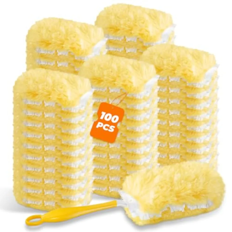 

100 штук 360 ° Сменные насадки для пылесосов Swiffer большого размера, сверхпрочные, электростатические, одноразовые, утолщенные.