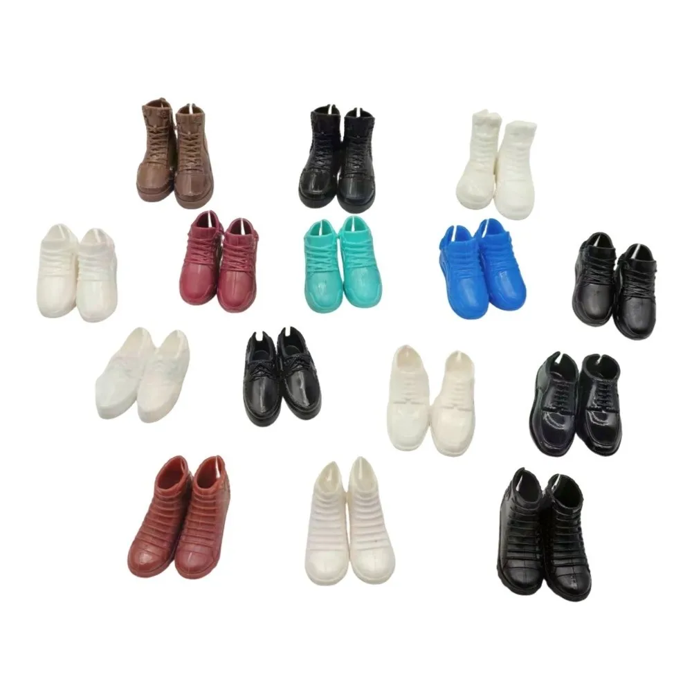 High Quality Fashion 1/6 Shoes Plastic Multistyles Male Boots Casual Wear Shoes Fit Foot Length 2cm Dolls