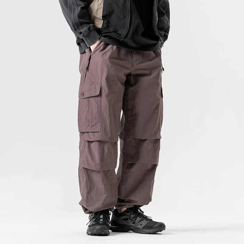 

Men Loose Casual Outdoor Waterproof Mountaineering Camping Techwear Quick Dry Cargo Pants Women Streetwear Baggy Trousers