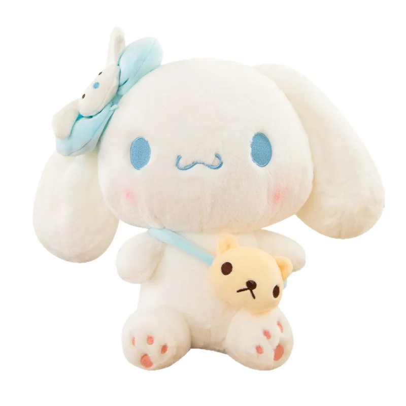 Muñeco relleno de juguete de peluche Kawaii, bonita mochila Sanrio Kuromi, almohada Melody My Melody Cinnamoroll, regalo de cumpleaños para niños y niñas